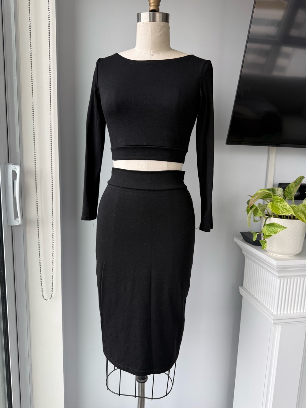 2 piece matching skirt and top set